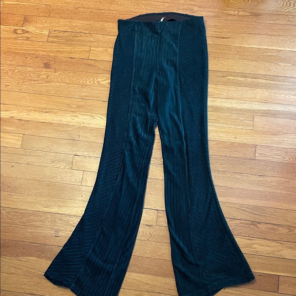 Free People Teal Flare Pants